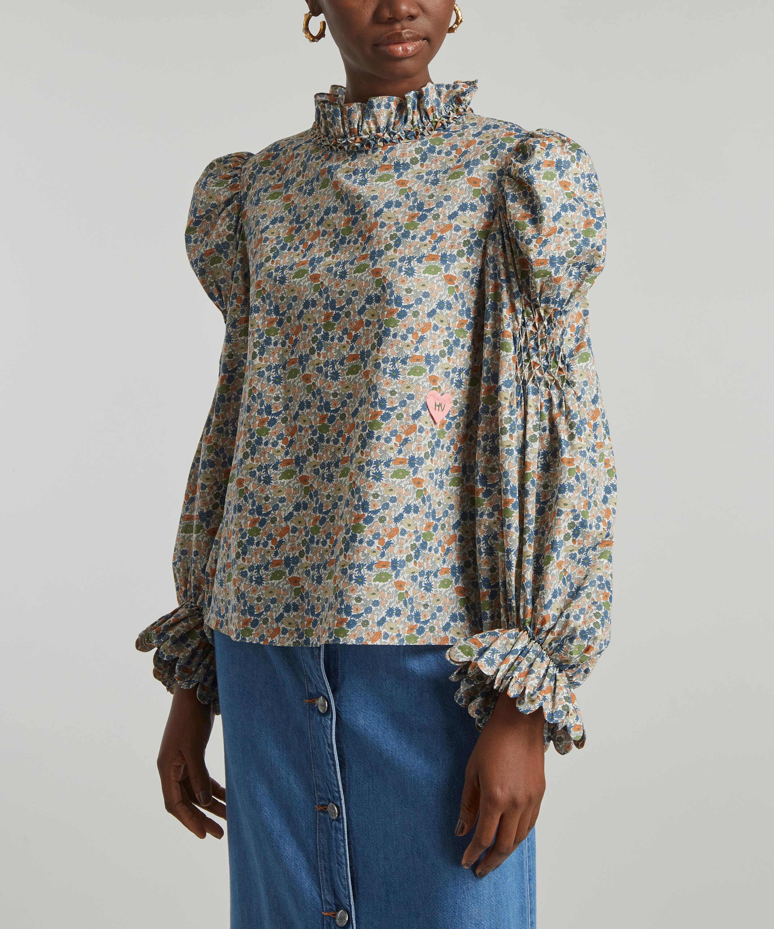 Horror Vacui - Claire Poppy Forest Tana Lawn™ Cotton Blouse image number 2