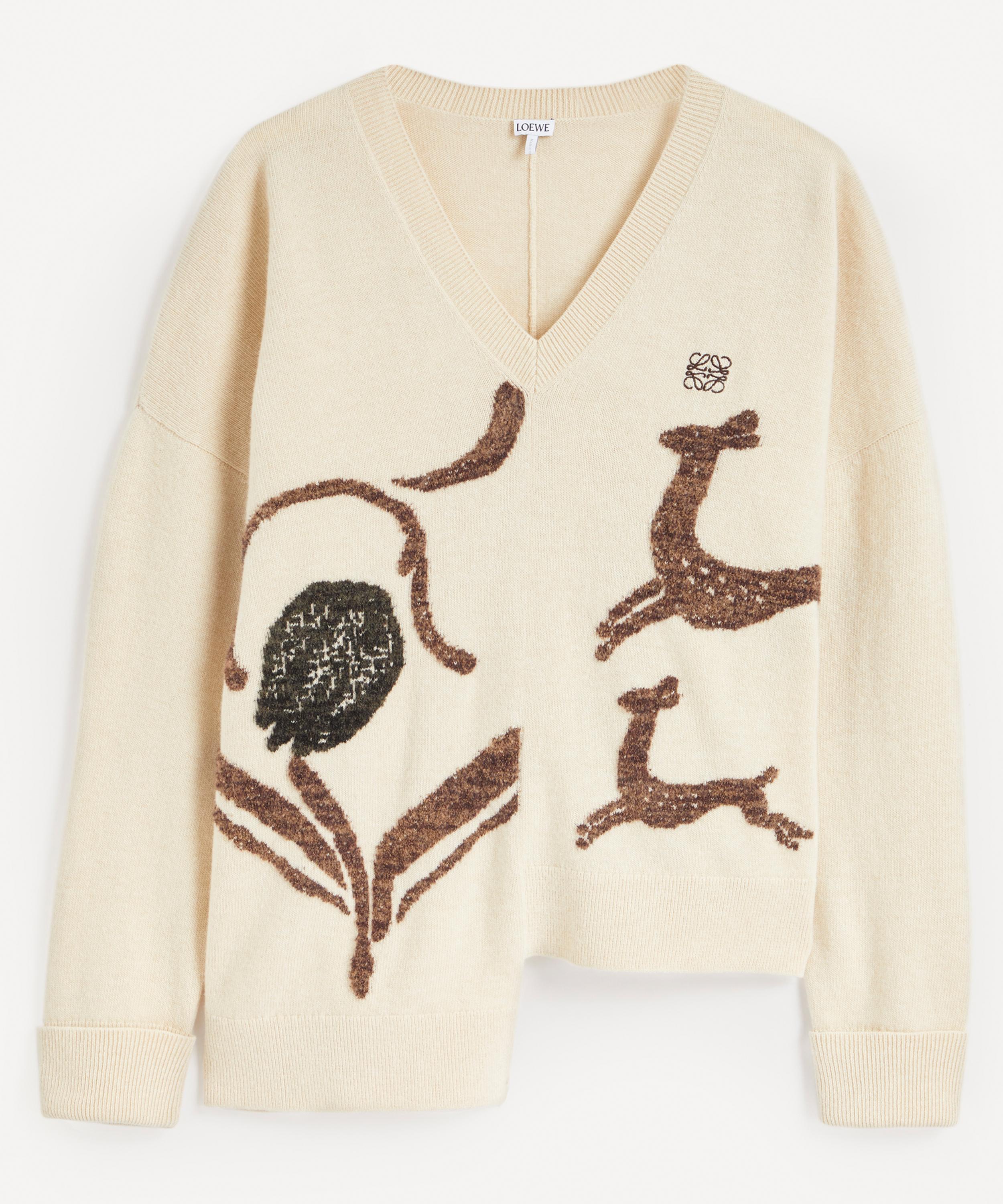 Loewe Asymmetric Deer Sweater Liberty