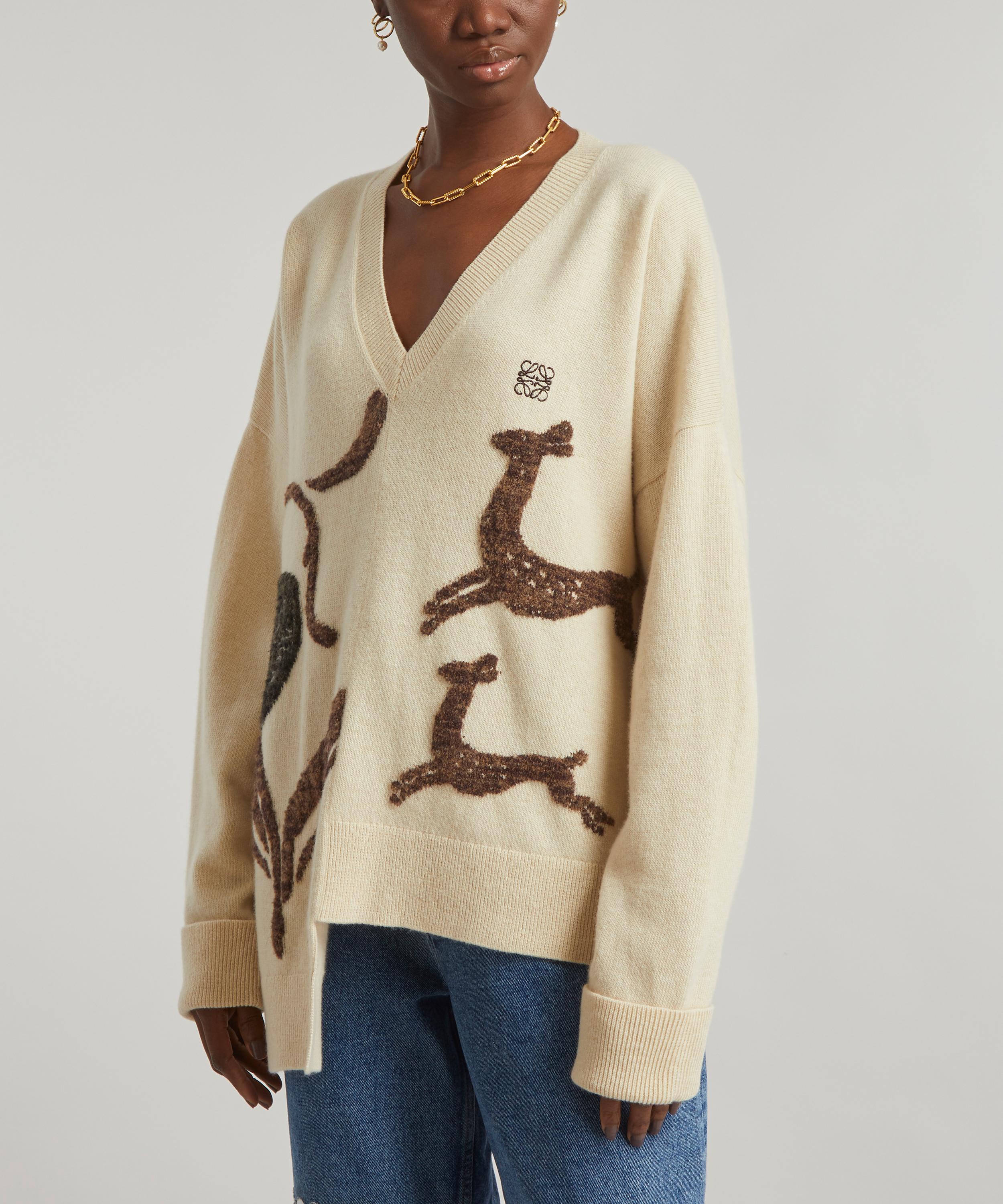 Loewe Asymmetric Deer Sweater Liberty