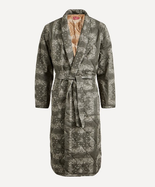 Desmond & Dempsey - Bandana Print Quilted Robe image number null