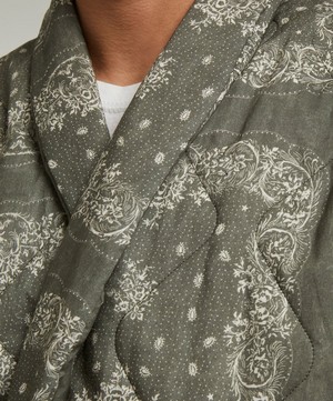 Desmond & Dempsey - Bandana Print Quilted Robe image number 4