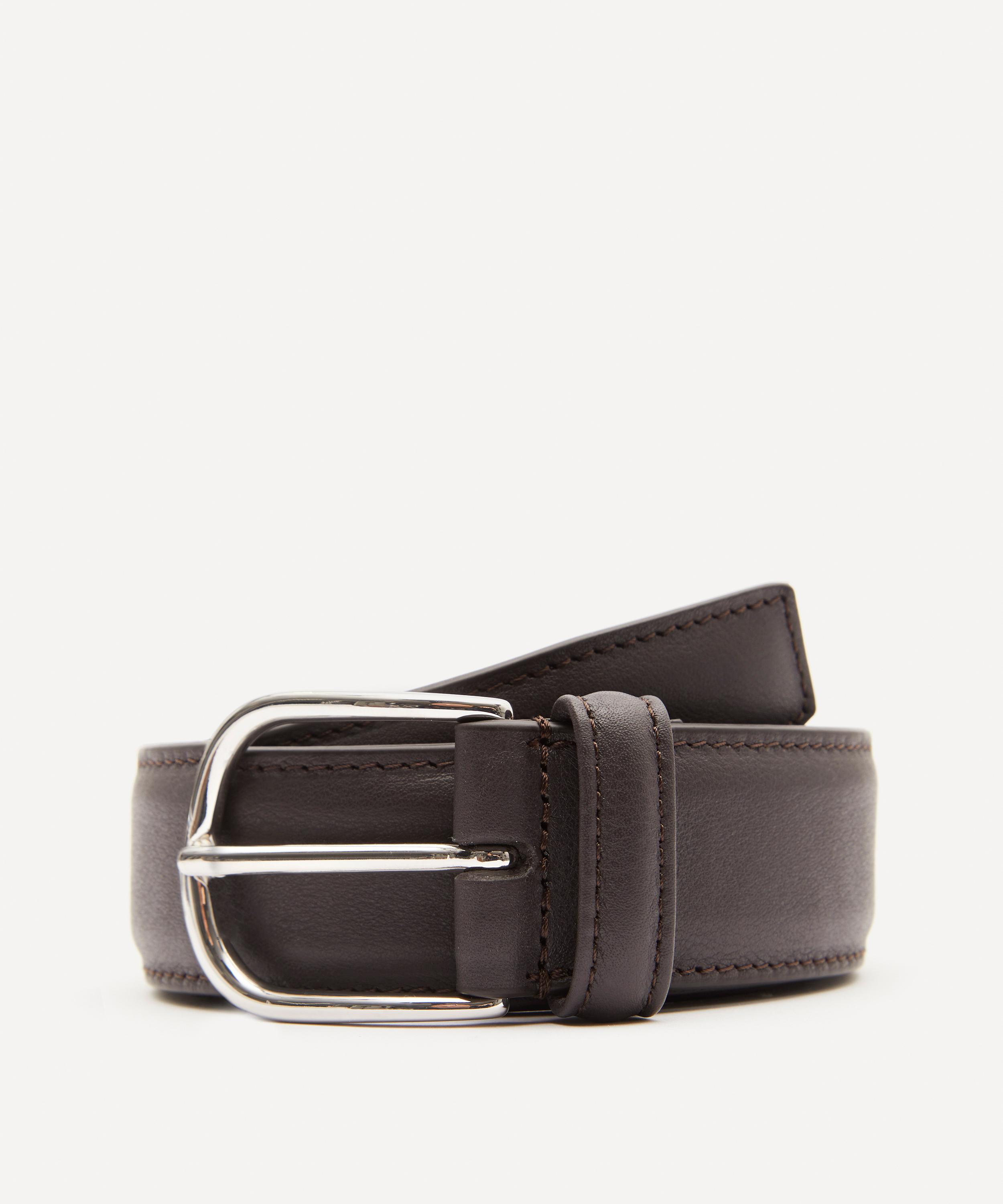 Anderson's - Stitch-Trimmed Nappa Leather Belt image number 0