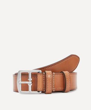 Anderson's - Stitch-Trimmed Leather Belt with Double Keeper image number 0