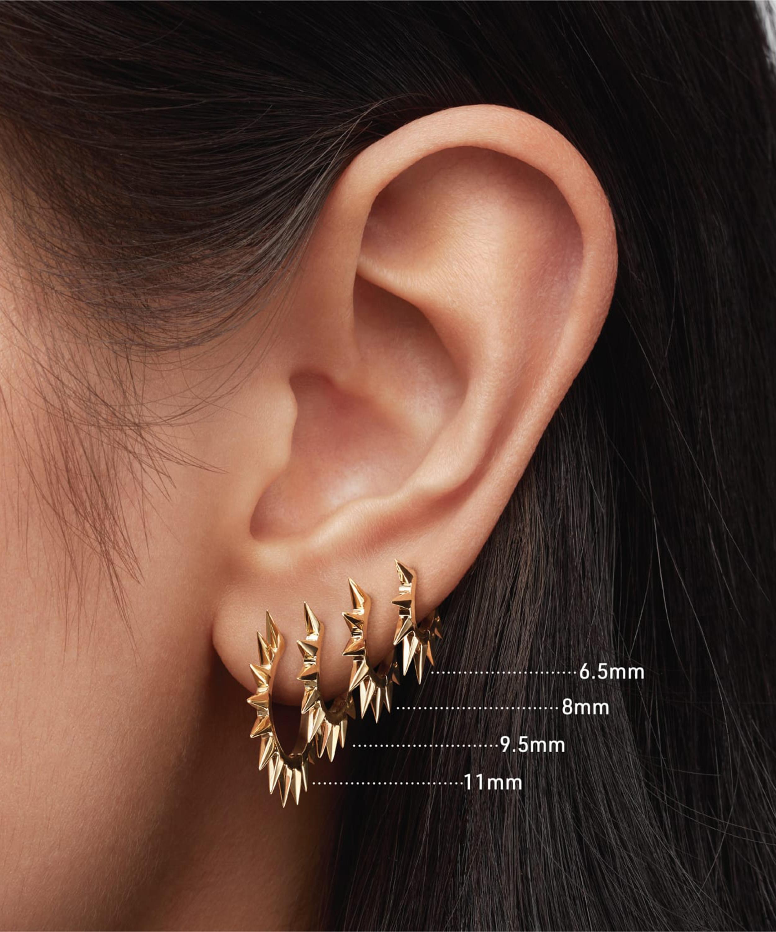 Maria Tash - 14ct 8mm Metal Mohawk Hoop Earring image number 1