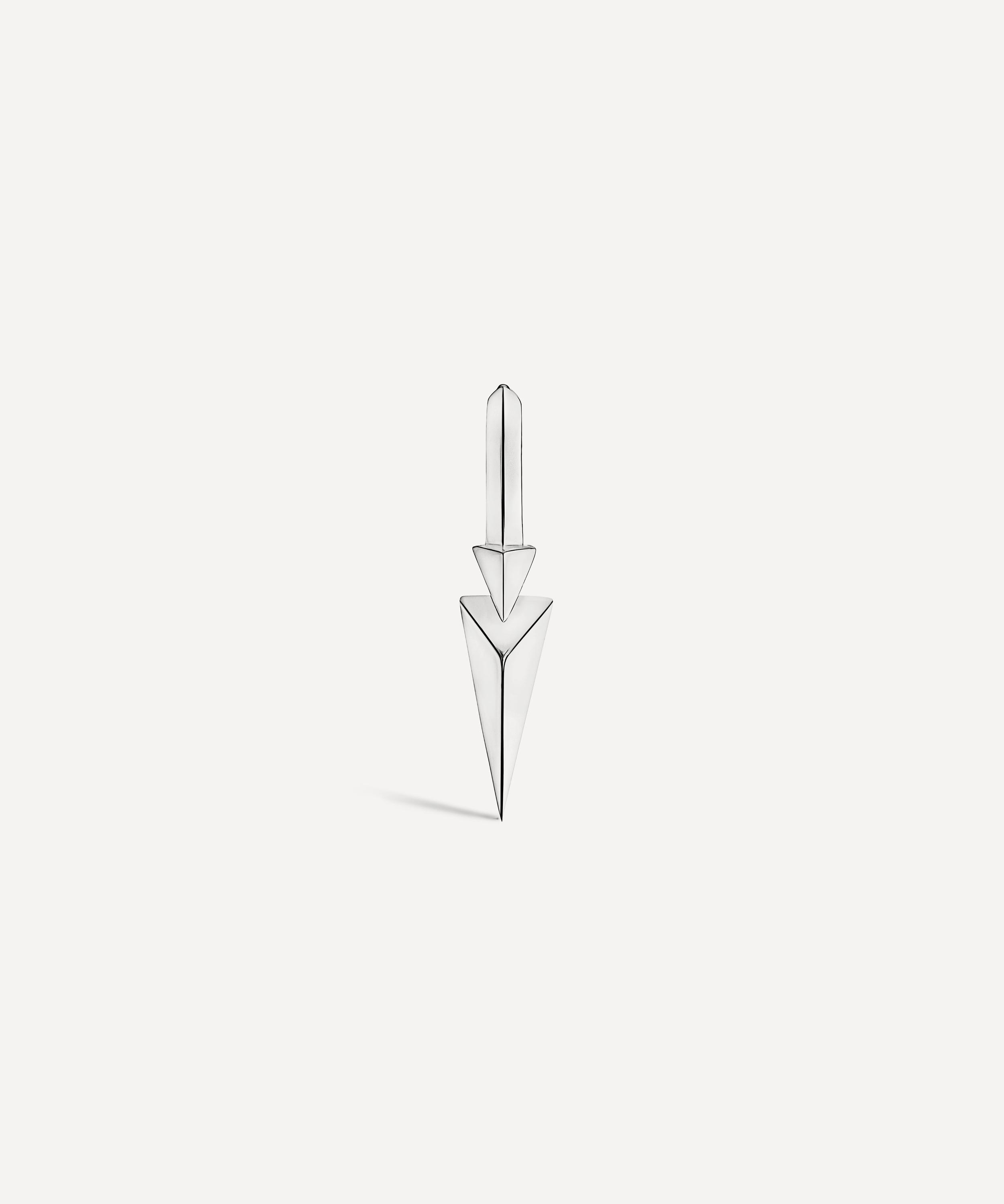 Maria Tash - 14ct 8mm Faceted Triple Long Spike Hoop Earring image number 2