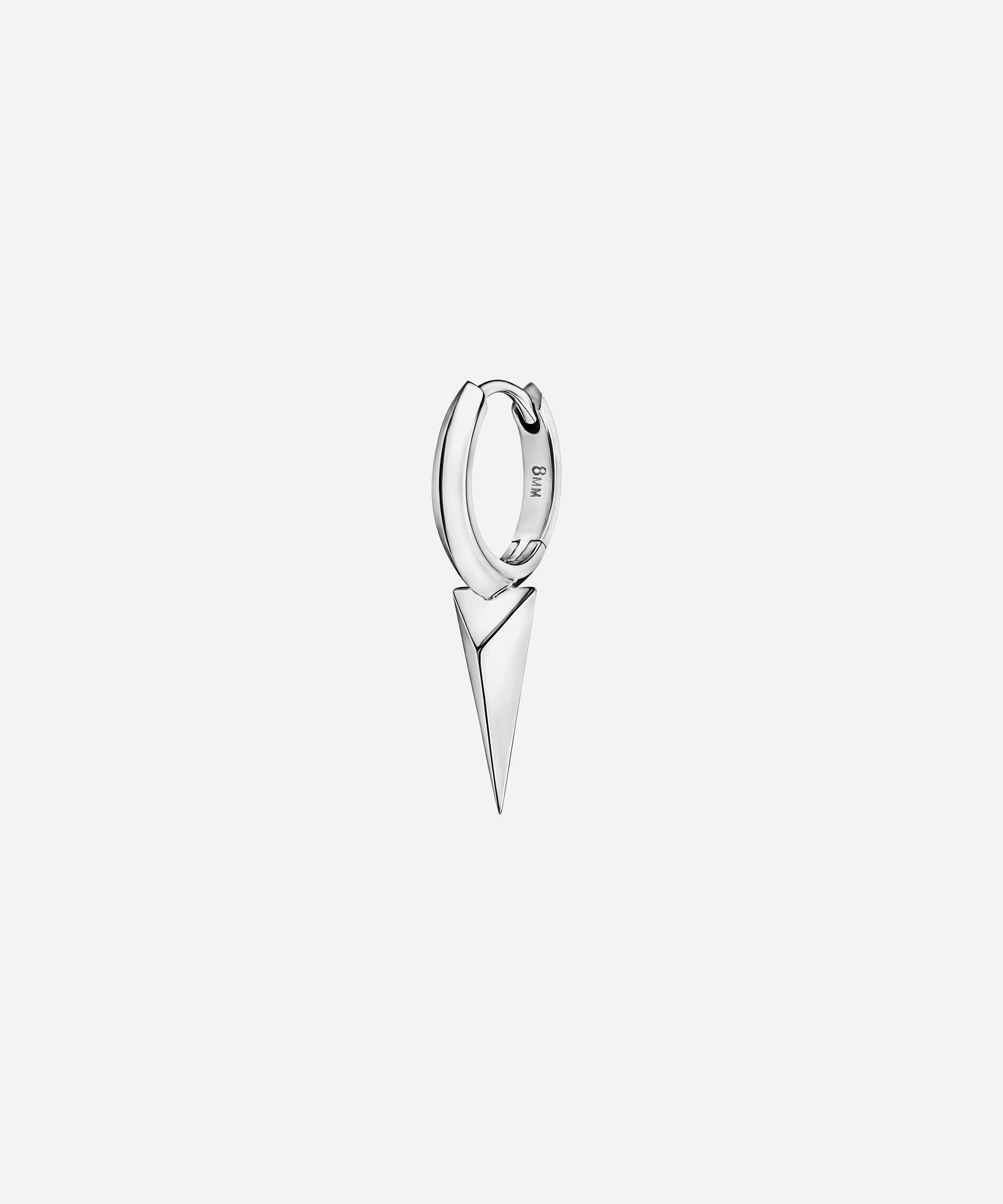 Maria Tash - 14ct 8mm Faceted Single Long Spike Hoop Earring image number 0