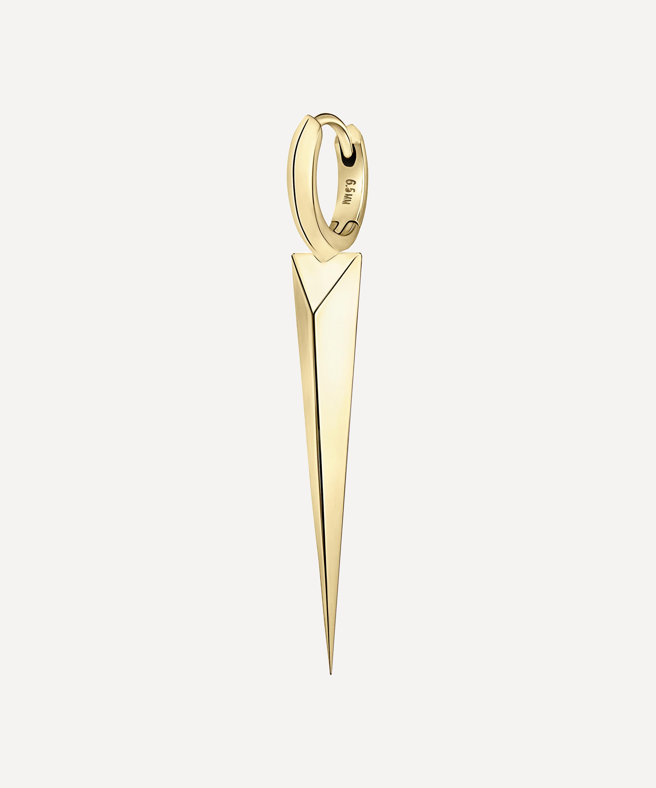 Maria Tash - 14ct 6.5mm Faceted Grand Spike Hoop Earring image number 0