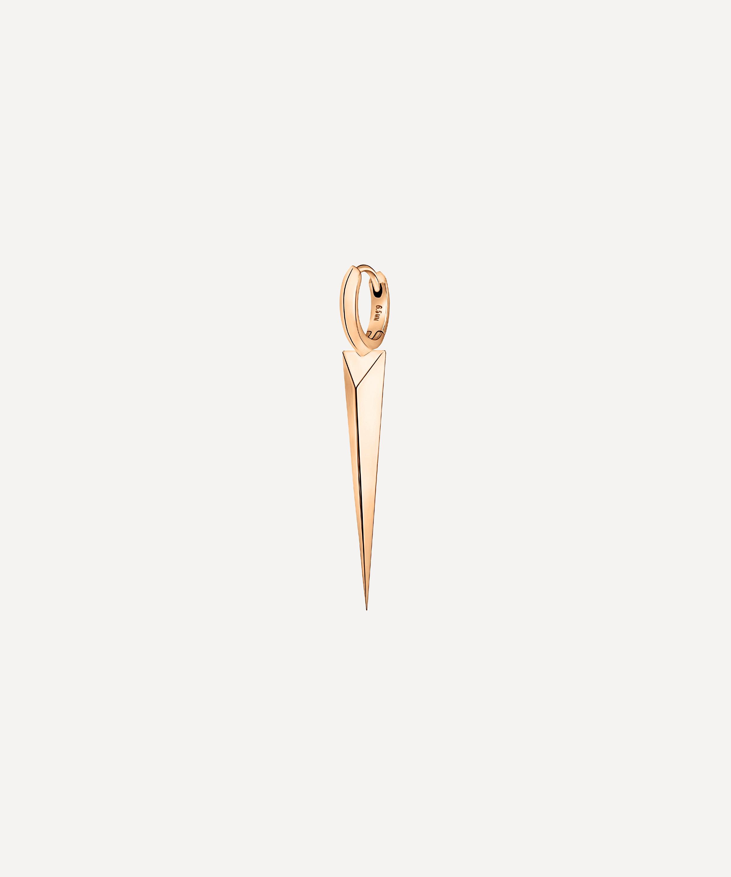 Maria Tash - 14ct 6.5mm Faceted Grand Spike Hoop Earring image number 0