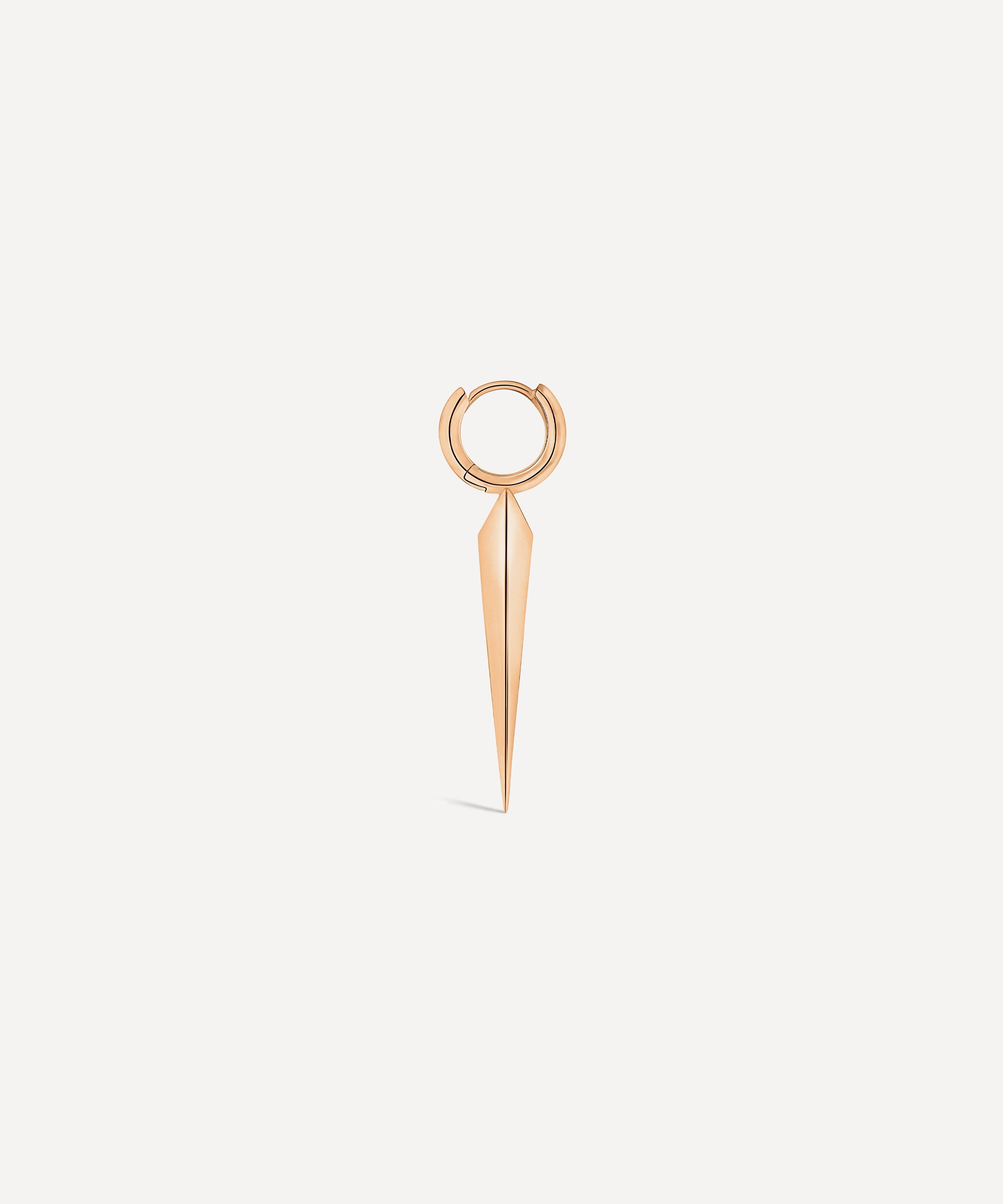 Maria Tash - 14ct 6.5mm Faceted Grand Spike Hoop Earring image number 2