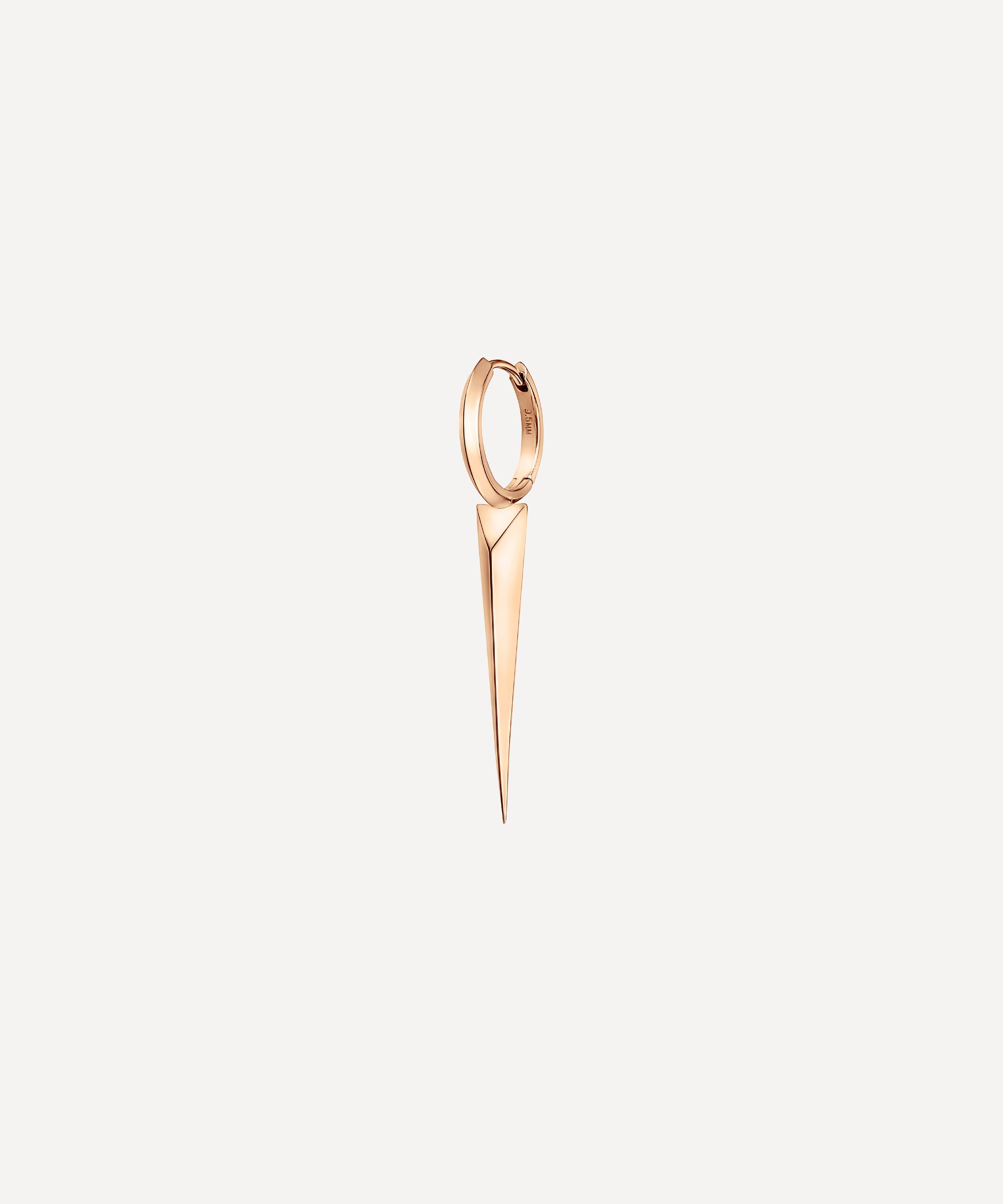 Maria Tash - 14ct 9.5mm Faceted Grand Spike Hoop Earring image number 0