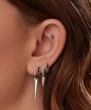 Maria Tash - 14ct 9.5mm Faceted Grand Spike Hoop Earring image number 1