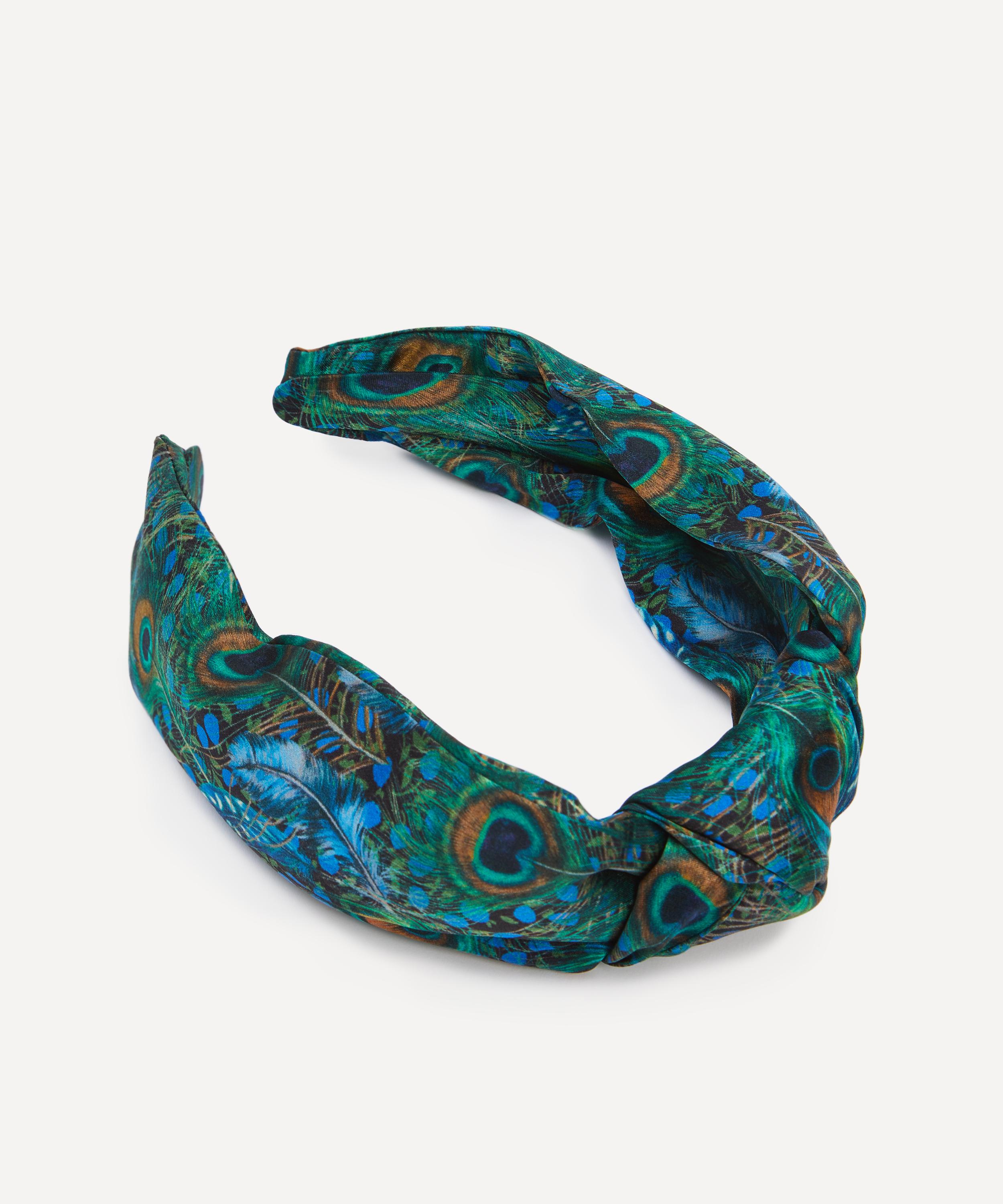 Liberty - Peacock Manor Silk Satin Headband image number 1