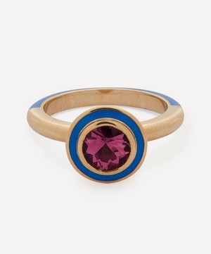 Alice Cicolini - 14ct Gold Candy Lacquer Round Pink Tourmaline Ring image number 0