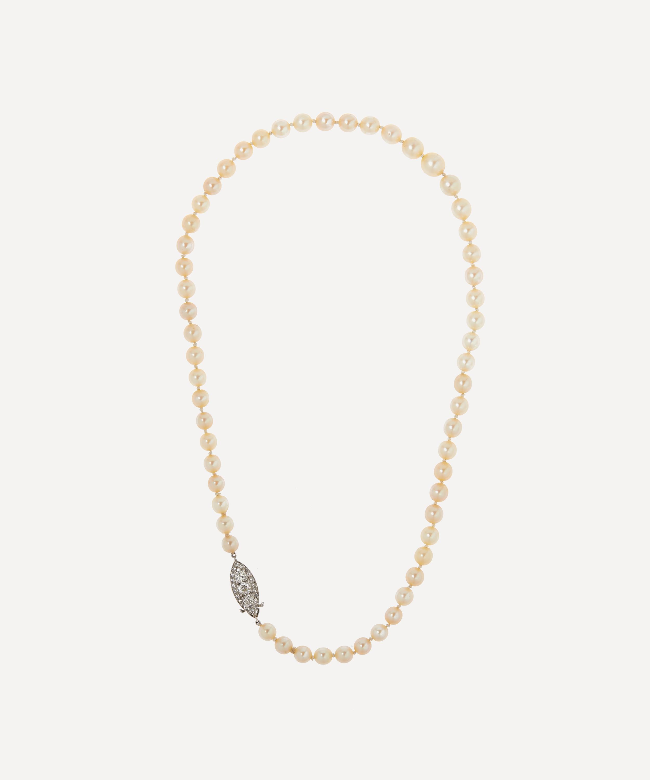 Kojis - 18ct Gold Vintage Saltwater Pearl Necklace image number 0