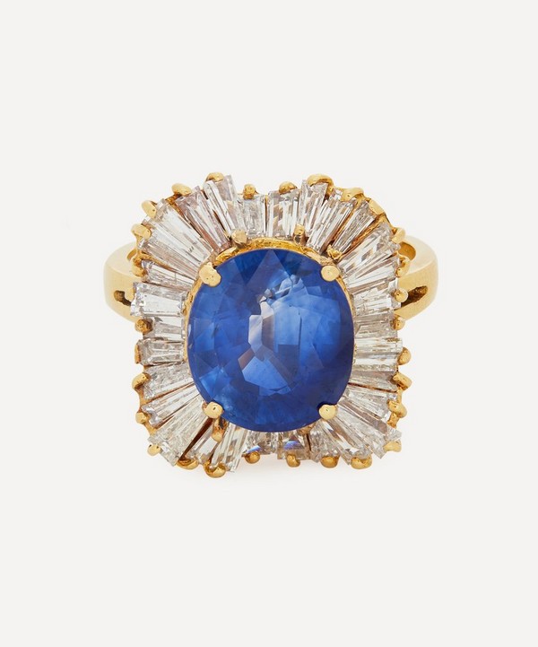 Kojis - 18ct Gold Sapphire and Diamond Ballerina Ring image number null