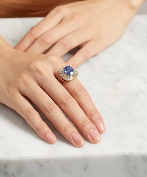 Kojis - 18ct Gold Sapphire and Diamond Ballerina Ring image number 1