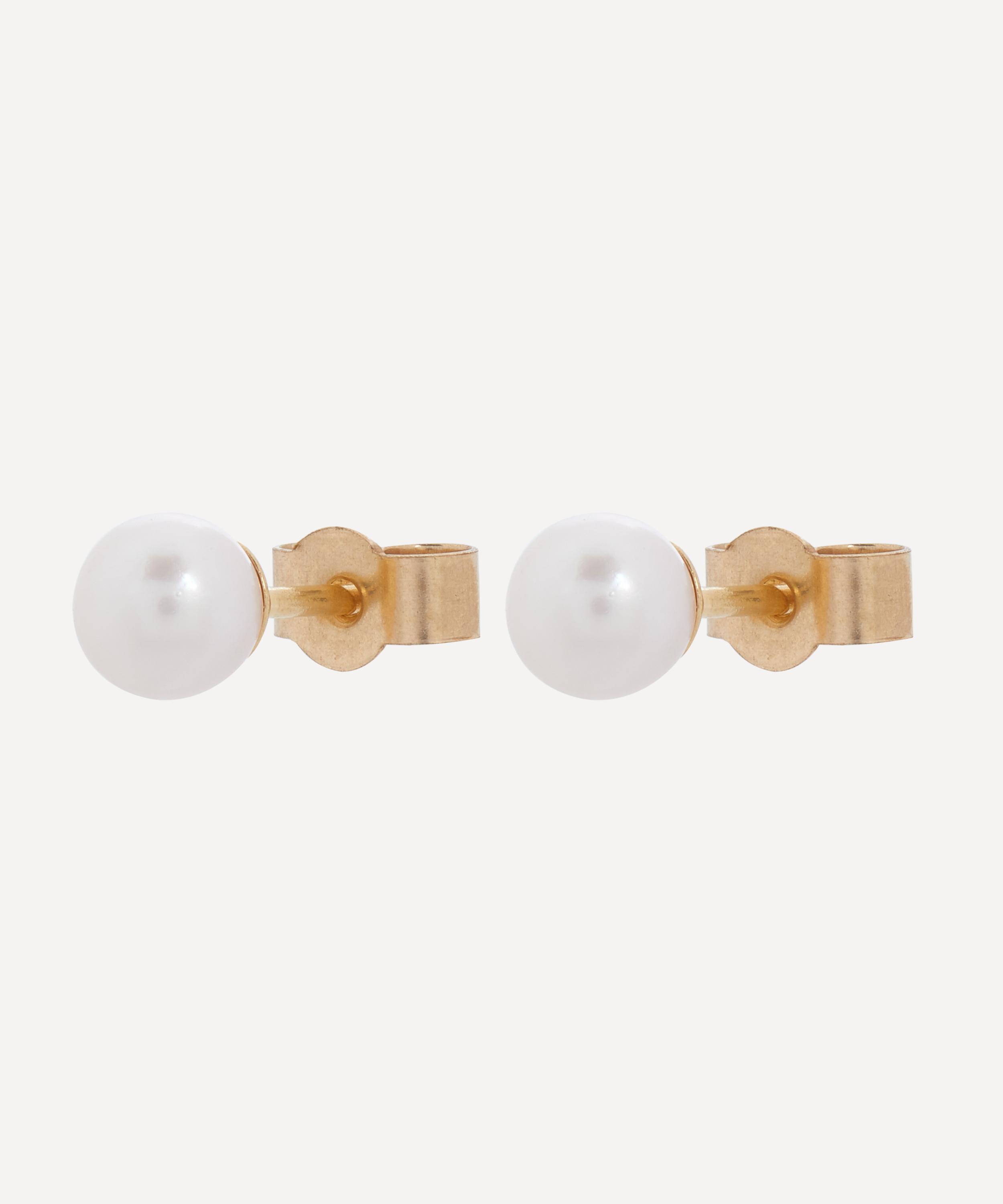 Kojis - 18ct Gold 4mm Akoya Pearl Stud Earrings image number 2