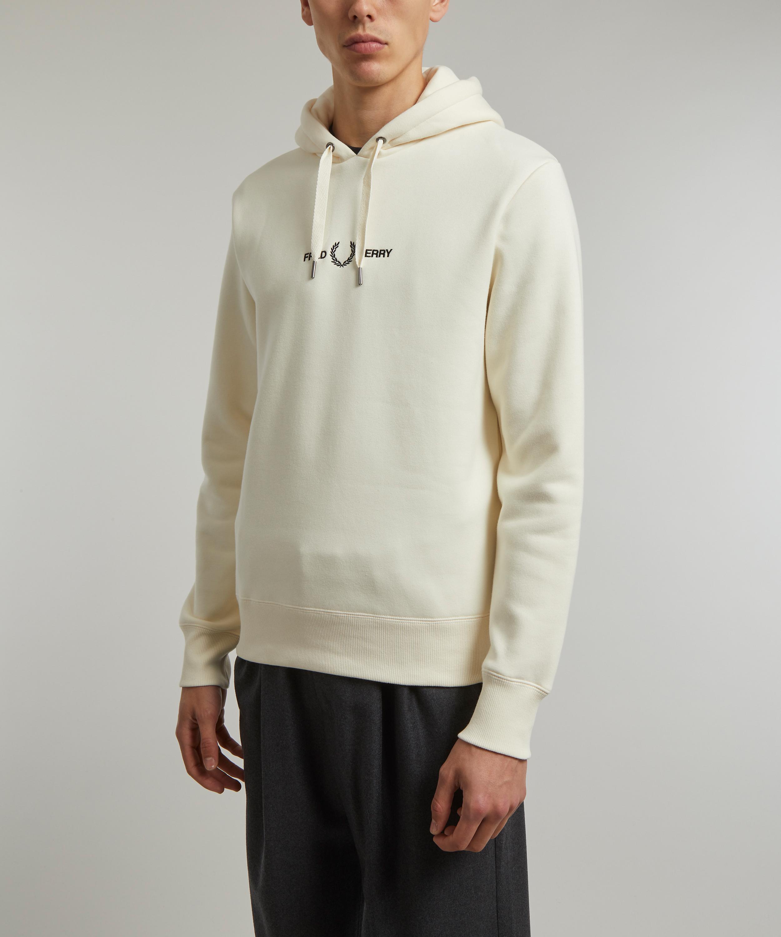 Fred perry shop embroidered hooded sweatshirt