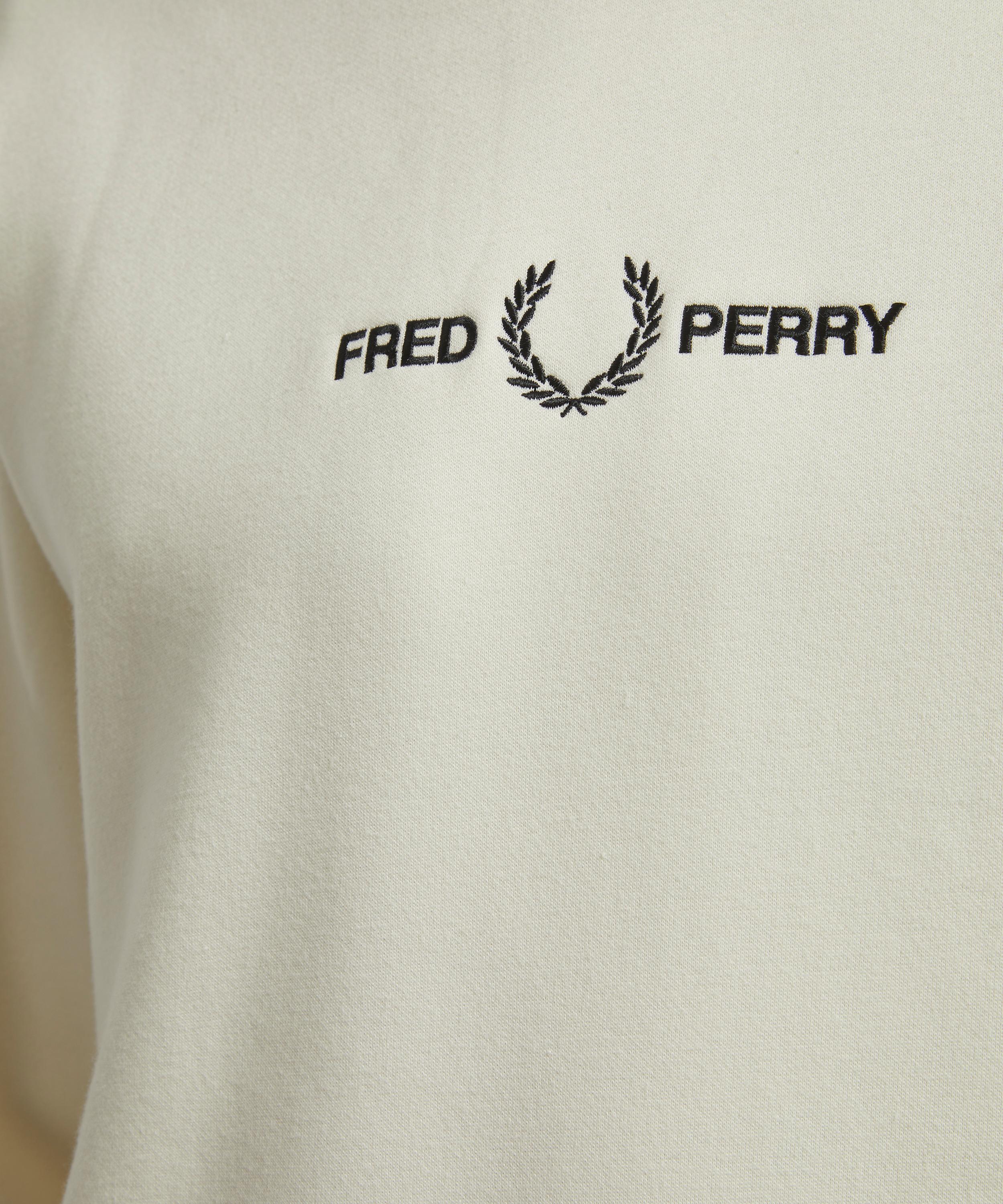 Fred perry embroidered hooded on sale sweatshirt