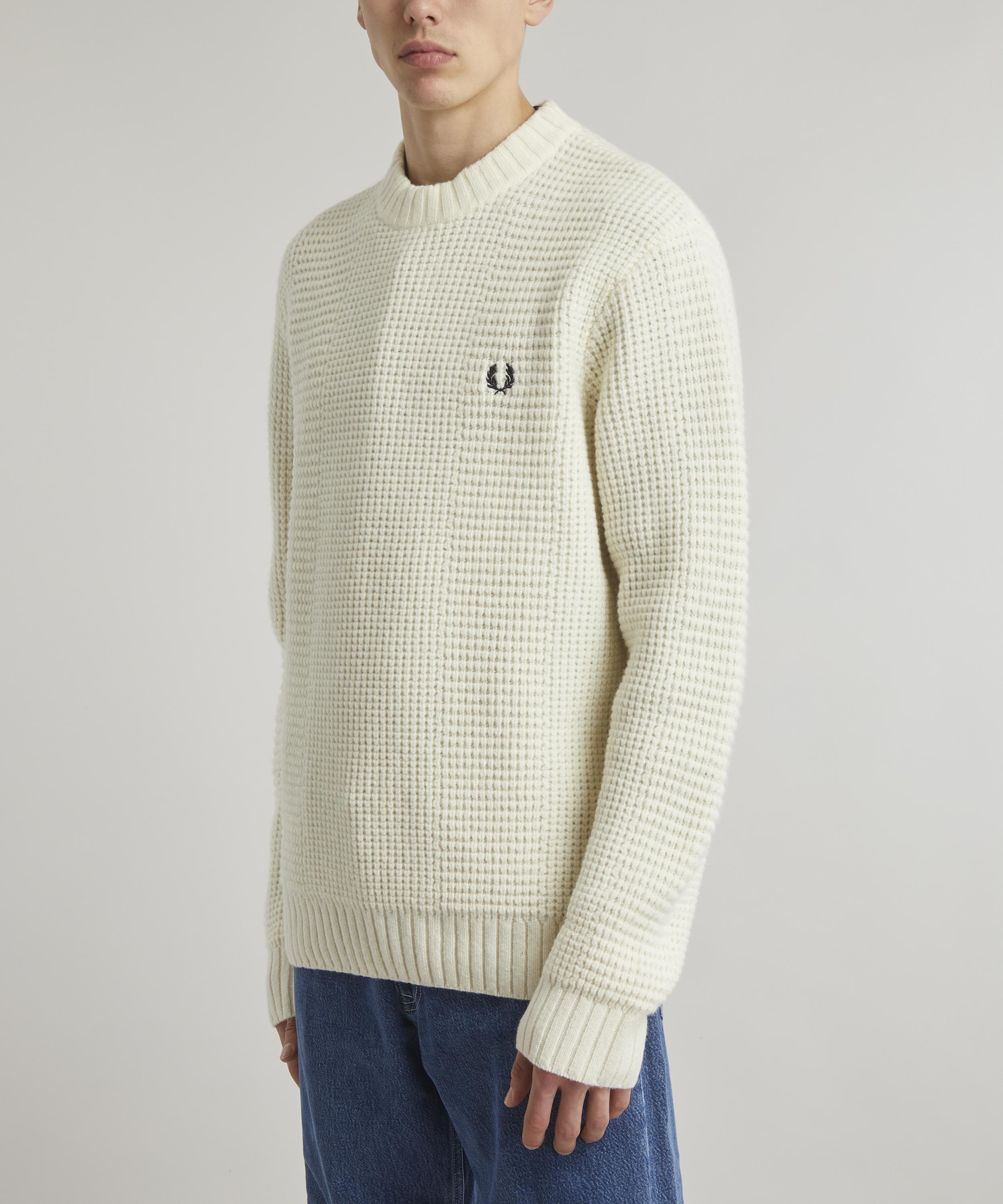 Fred perry textured on sale crew neck jumper