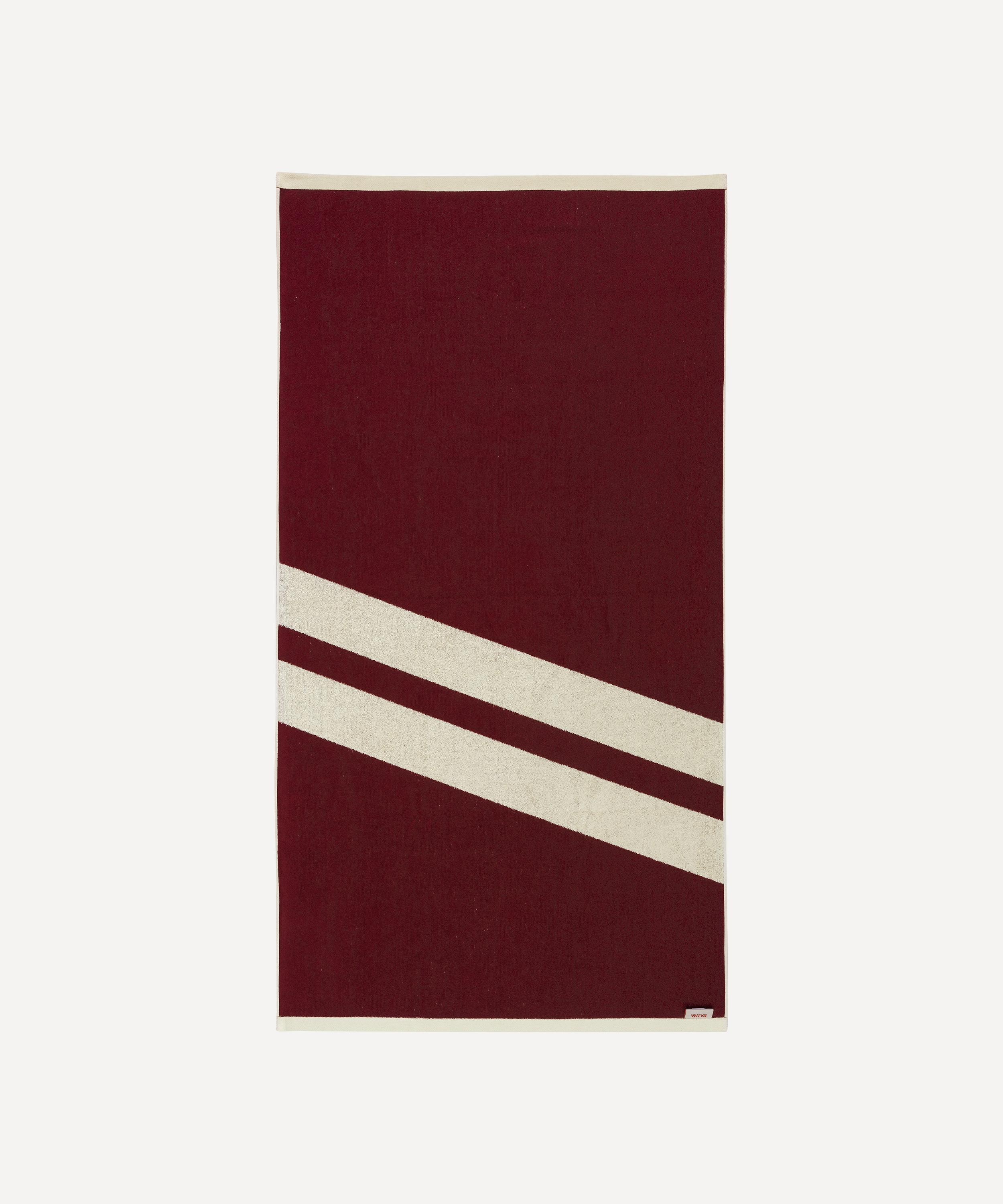 BAINA - Maroon & Butter Erin Organic Cotton Pool Towel image number 2
