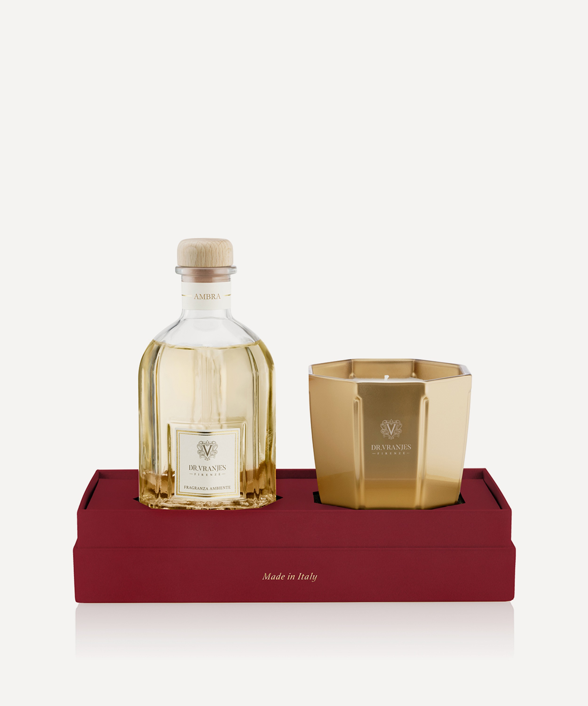 Dr. Vranjes Firenze Ambra 8.4 oz. Diffuser and Candle Holiday Gift Set