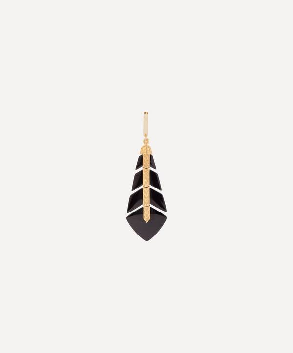 Annoushka - 18ct Gold Flight Feather Black Onyx Charm