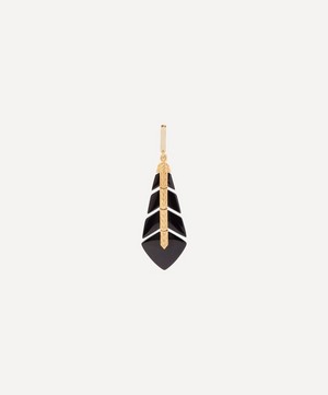 Annoushka - 18ct Gold Flight Feather Black Onyx Charm image number 0