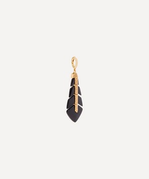 Annoushka - 18ct Gold Flight Feather Black Onyx Charm image number 1