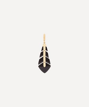 Annoushka - 18ct Gold Flight Feather Black Onyx Charm image number 2