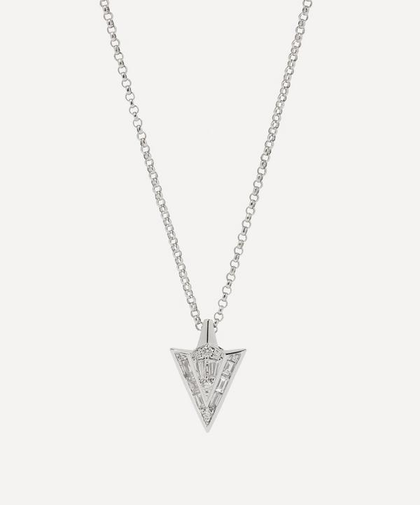 Annoushka - 18ct White Gold Flight Arrow Diamond Pendant Necklace image number null