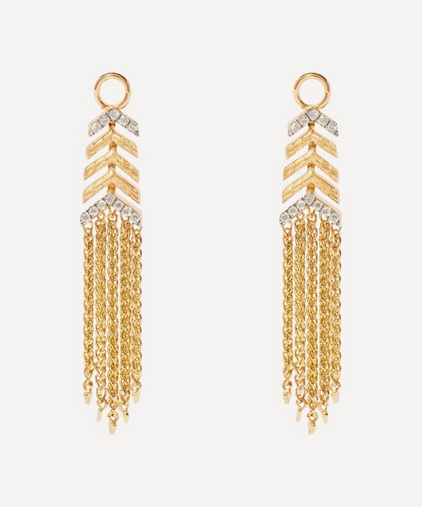 Annoushka - 18ct Gold Deco Shimmy Diamond Earring Drops
