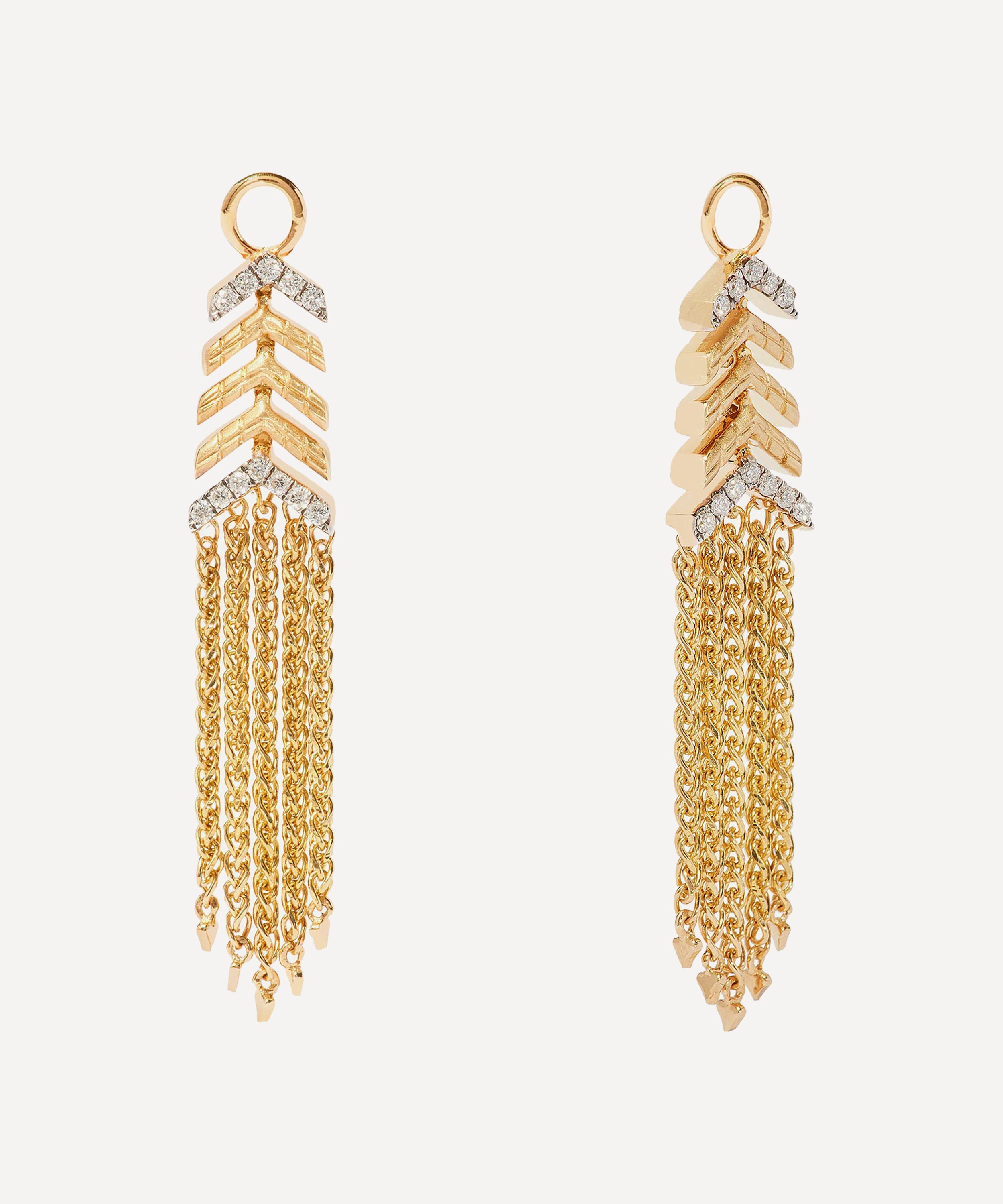 Annoushka - 18ct Gold Flight Shimmy Diamond Earring Drops image number 1