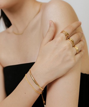 Monica Vinader - 18ct Gold-Plated Vermeil Silver Snake Chain Bracelet image number 1
