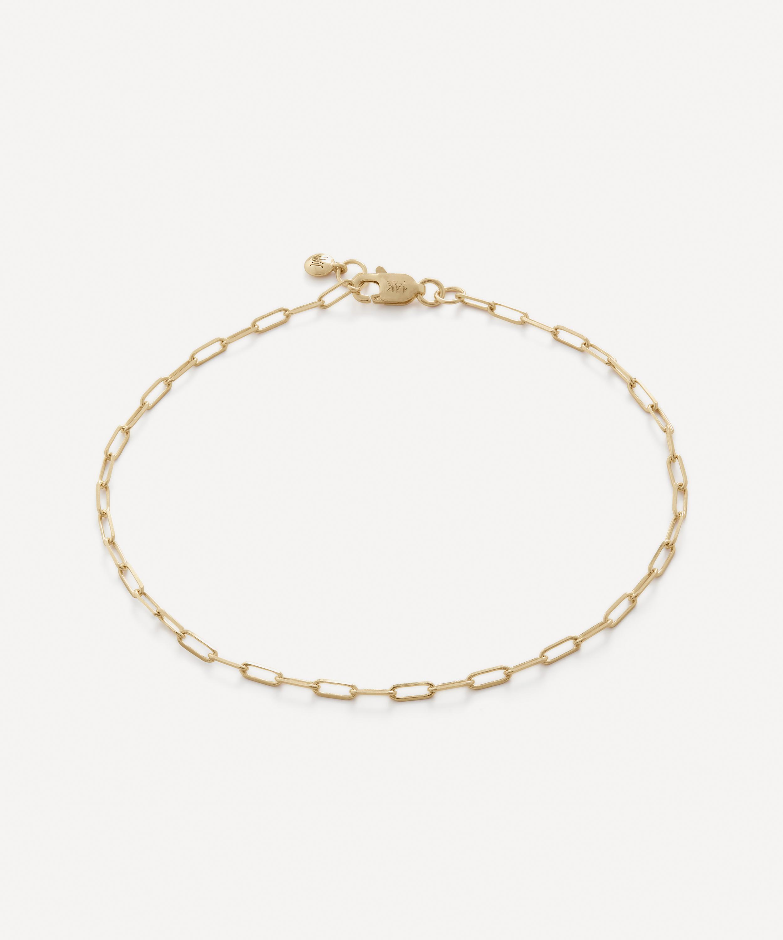 Monica Vinader 14ct Gold Paperclip Chain Bracelet