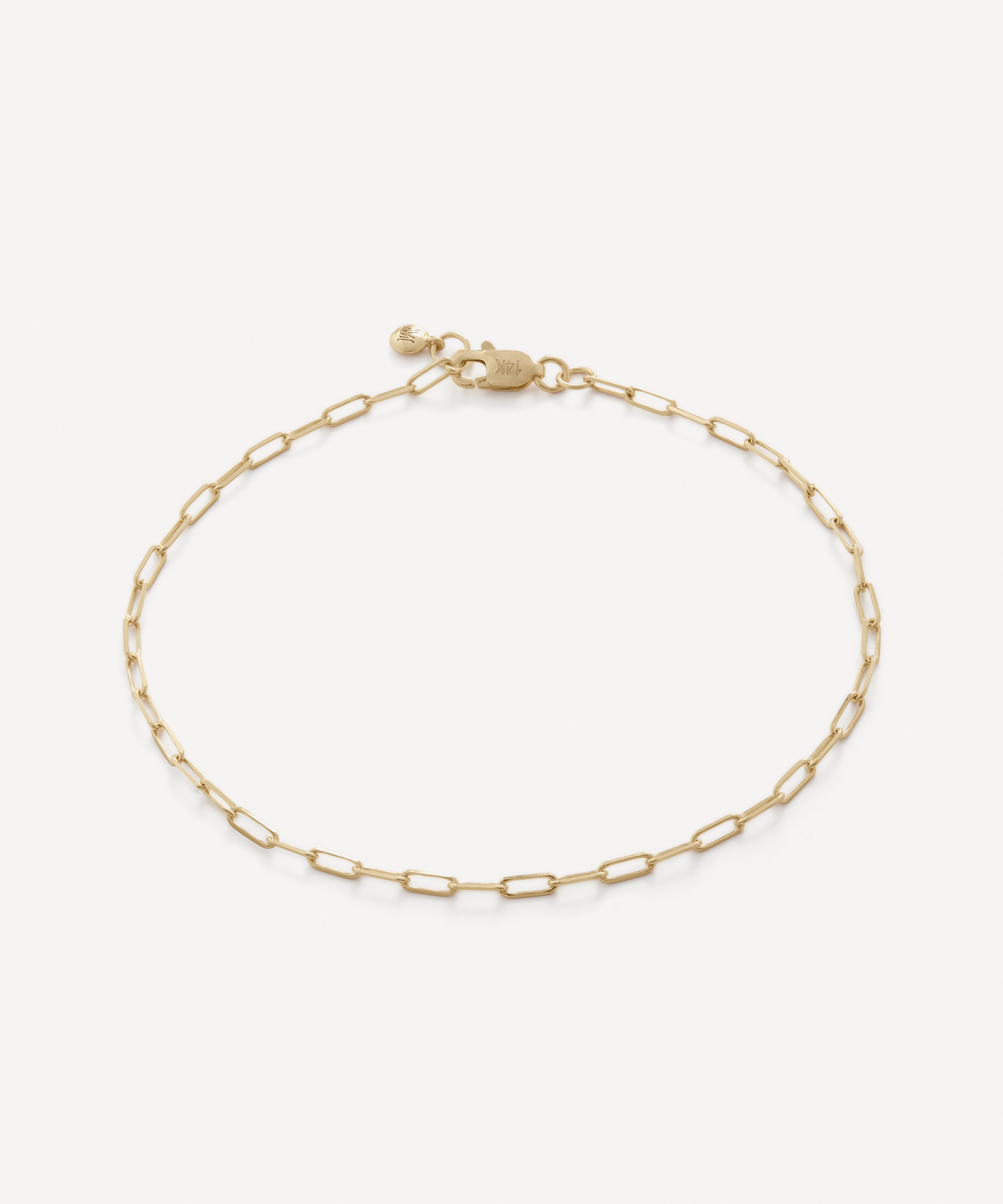Monica Vinader - 14ct Gold Paperclip Chain Bracelet image number 0