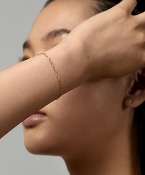 Monica Vinader - 14ct Gold Paperclip Chain Bracelet image number 1