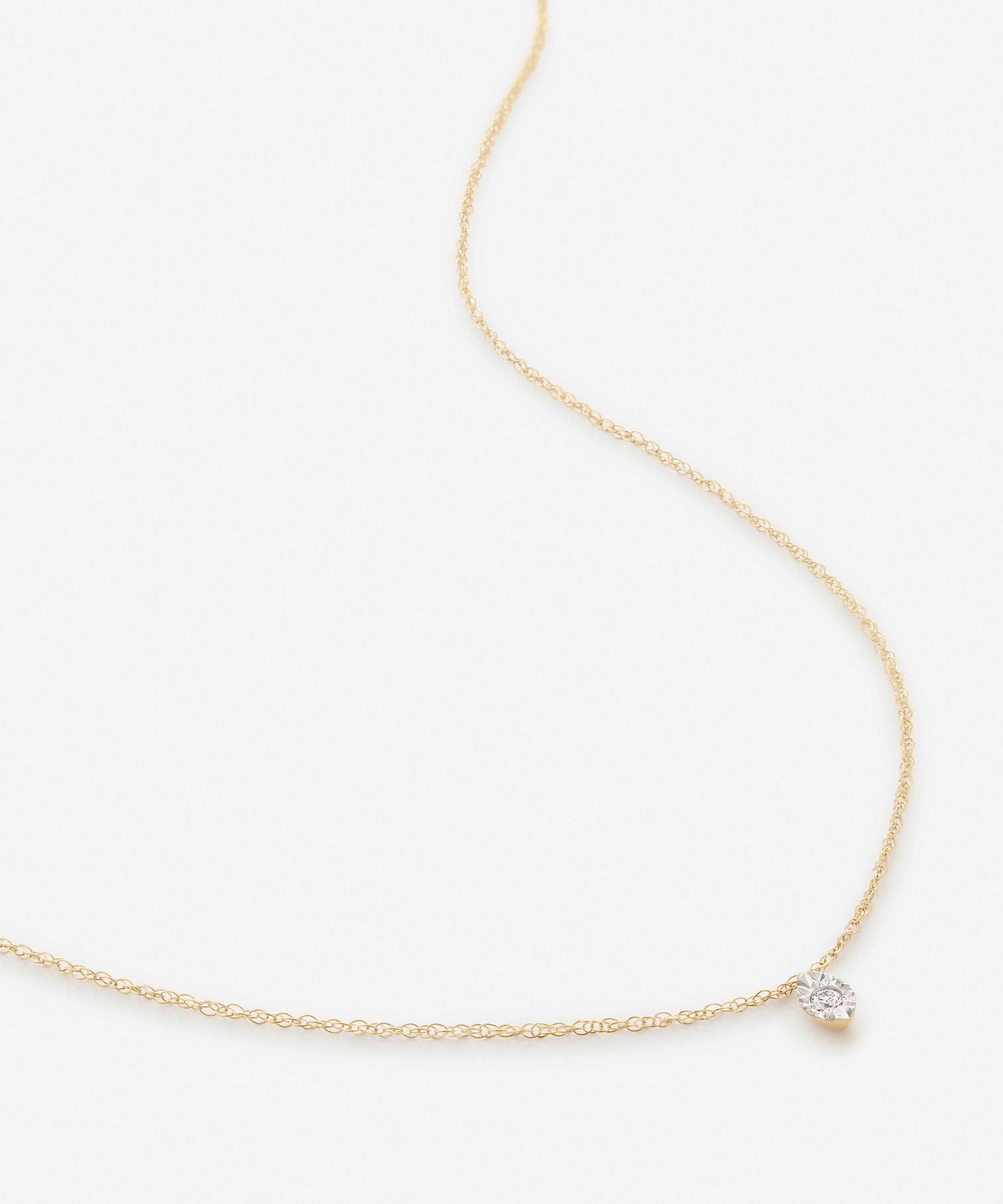 Monica Vinader - 14ct Gold Diamond Marquise Chain Necklace image number 0