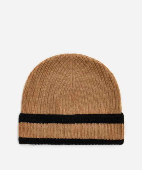 Johnstons of Elgin - Recycled Cashmere and Wool Ribbed Racking Stripe Hat image number null