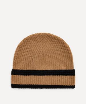 Johnstons of Elgin - Recycled Cashmere and Wool Ribbed Racking Stripe Hat image number 0