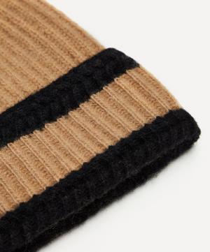 Johnstons of Elgin - Recycled Cashmere and Wool Ribbed Racking Stripe Hat image number 2