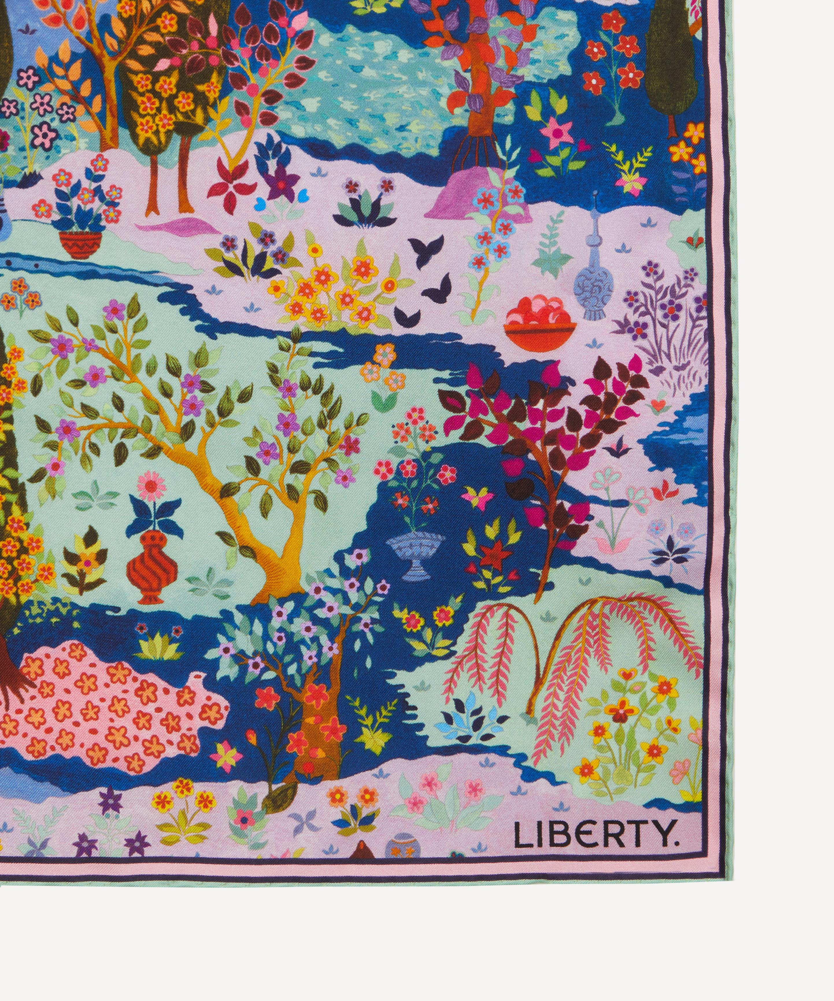 Liberty - Persian Gardens Silk Twill Scarf image number 3