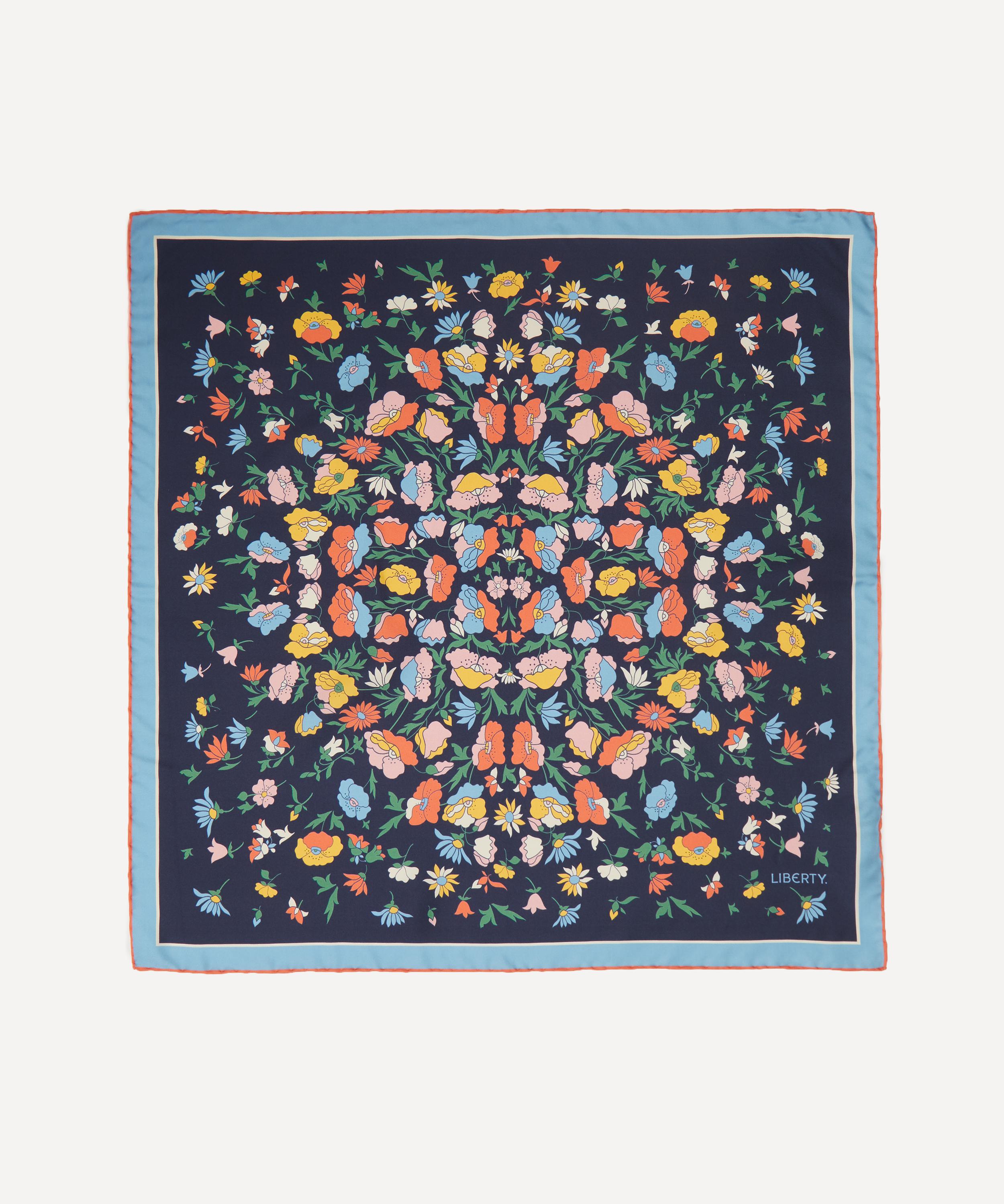 Liberty - Poppy Dawn Silk Twill Scarf image number 0