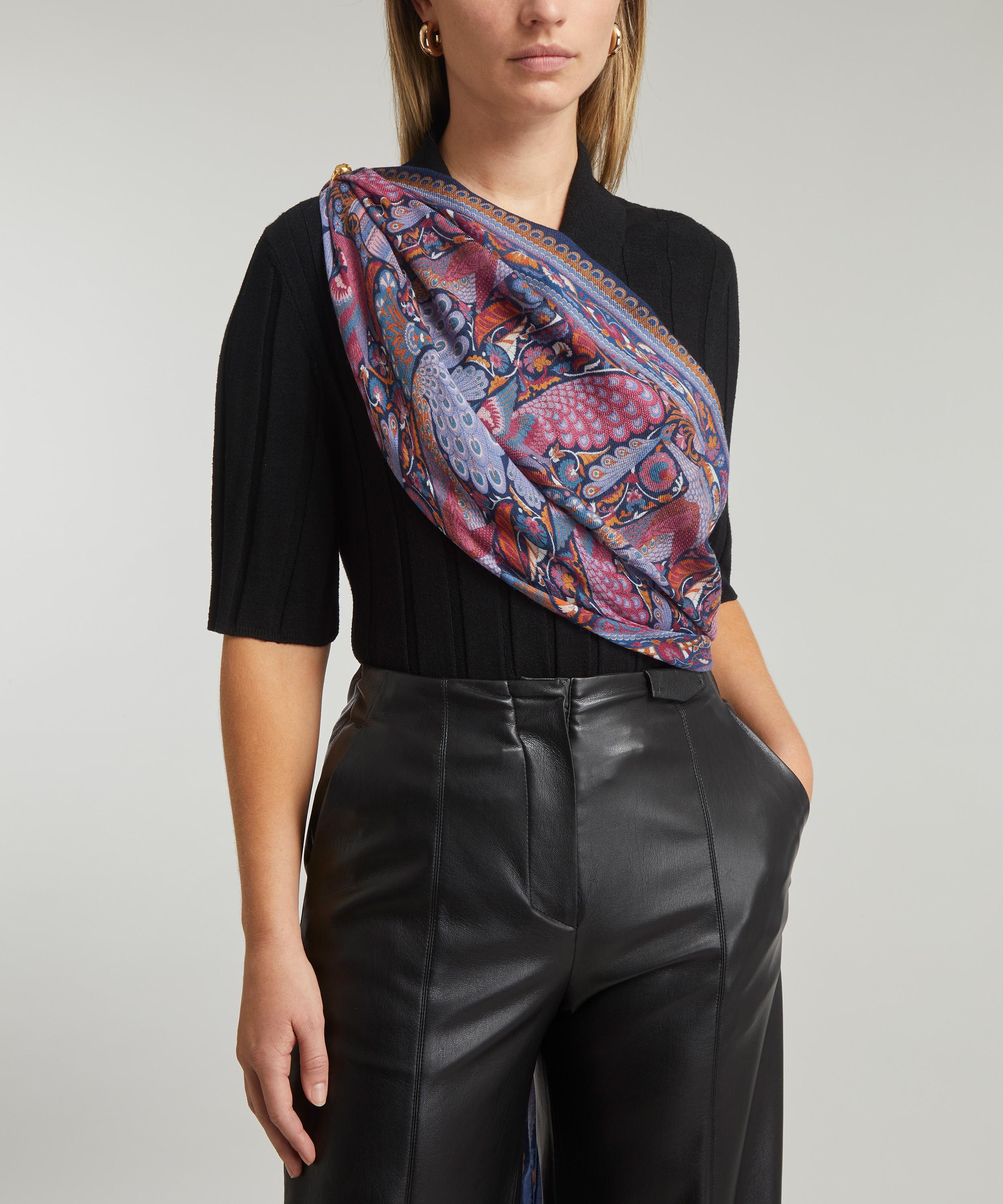 Liberty - Peacock Garden Cashmere-Wool Scarf image number 1