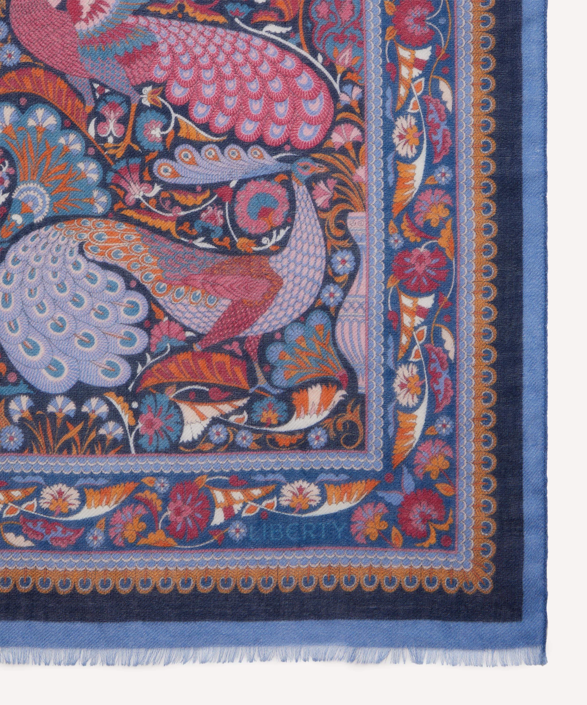 Liberty - Peacock Garden Cashmere-Wool Scarf image number 3