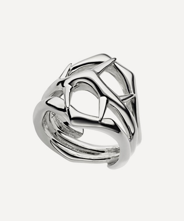 Shaun Leane - Sterling Silver Blackthorn Double Branch Band Ring image number null