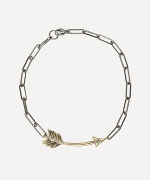 Acanthus - Oxidised Silver Pathway and Mixed Metal Charm Bracelet image number 0
