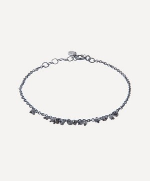 Stephanie Schneider - Oxidised Silver Black Diamond Woven Chain Bracelet image number 0