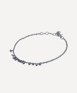 Stephanie Schneider - Oxidised Silver Black Diamond Woven Chain Bracelet image number 2