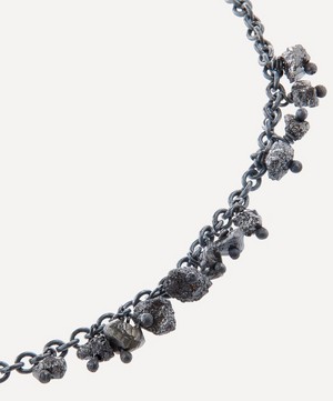 Stephanie Schneider - Oxidised Silver Black Diamond Woven Chain Bracelet image number 3